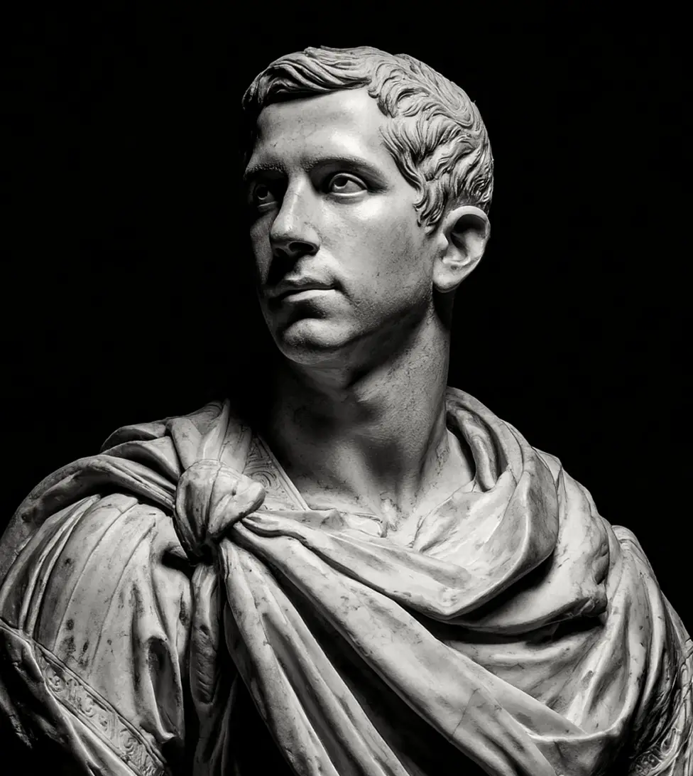 Statue portrait representing Alex Lieberman